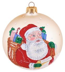 НФШ-1686 Ел.украшение Шар «Дед Мороз» 100 мм