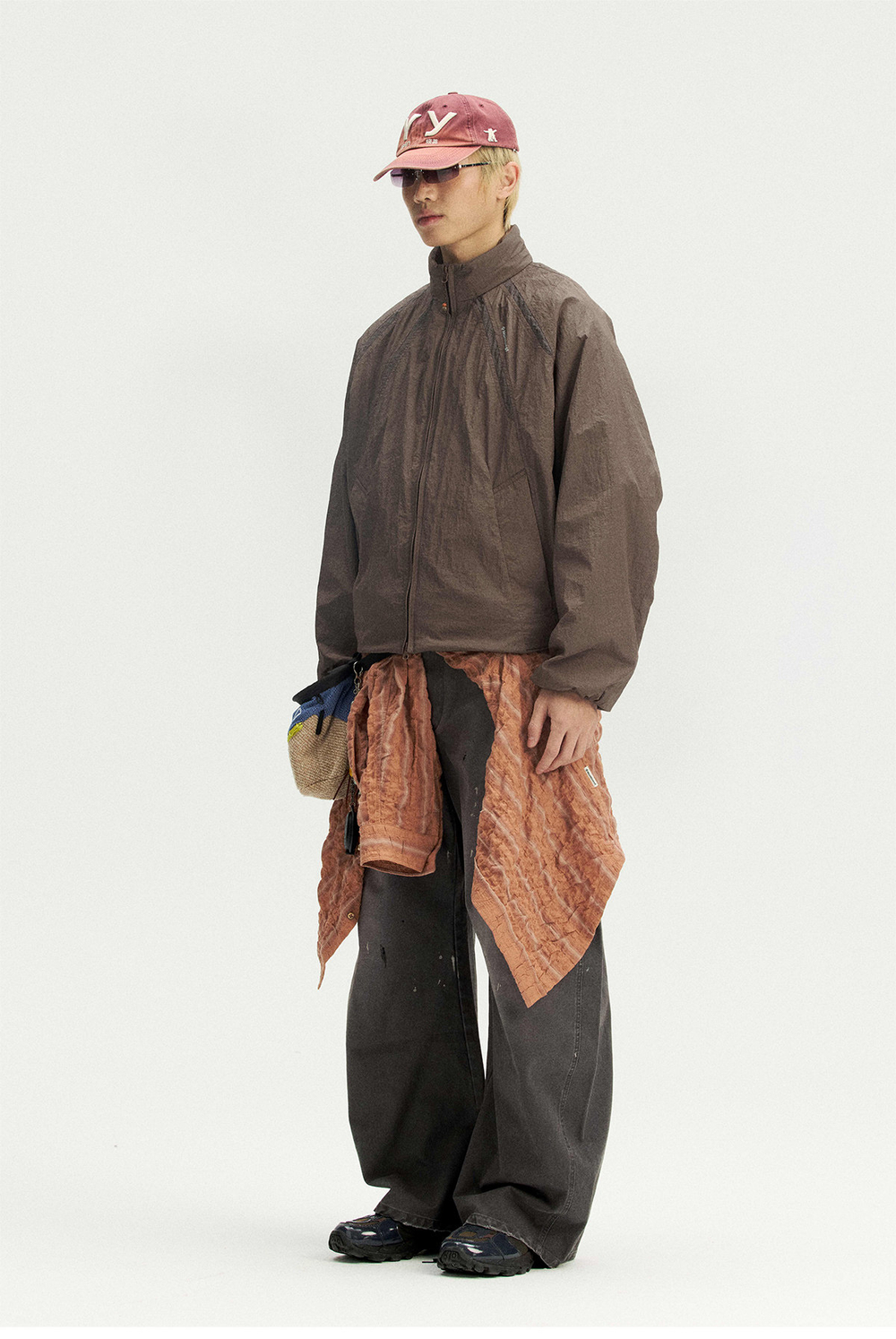 Ветровка Nothomme Monterest Outdoor Water-Repellent Reflective Print Loose Fit Stand Collar Hidden Hood Jacket