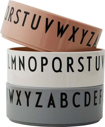 Набор салатников Design Letters Breakfast Dinner, 3 предмета, пластик, 11 см