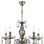 8190/5 CLASSI LN26 094 античная бронза, металл/хрусталь Люстра E14 5*40W 220V LINN