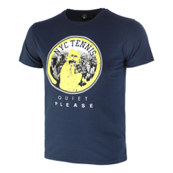 Мужское теннисное поло Quiet Please NYC T-Shirt Men - Dark Blue, Yellow