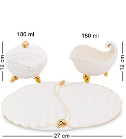 FM-34/ 3 Набор сахарница и молочник «Морская ракушка» (Pavone)