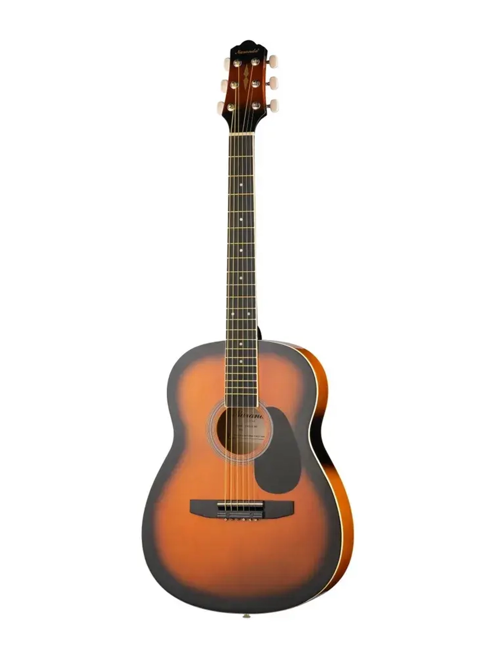 Naranda CAG110BS Акустическая гитара, длина 38". Цвет: красный санберст с рисунком на верхней деке.