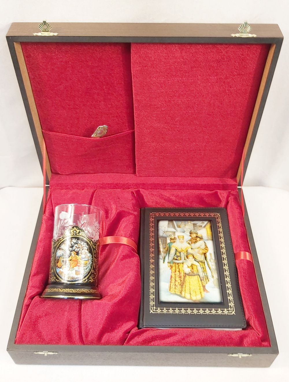 Чайный набор с ежедневником "По щучьему веленью" (Ручная роспись Палех)