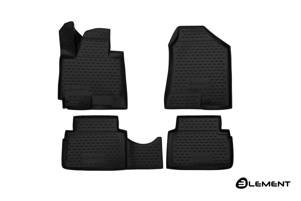Коврики Standard, 3D в салон Jac S5, 2017- , 4 шт. (полиуретан, чёрные) Element.ELEMENT3D10502210