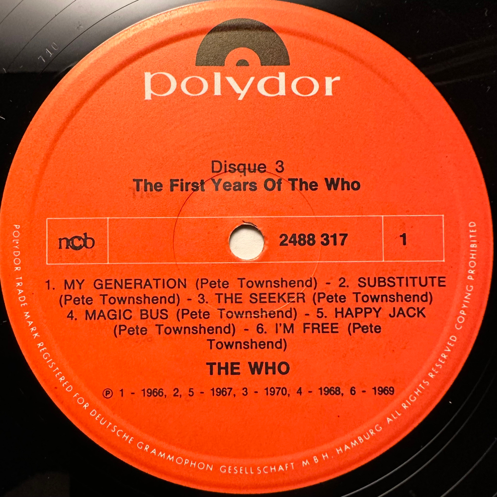 Сборник First Years Of Who, Cream, Procol Harum, Beatles 4LP (Европа)