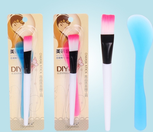 КОСМЕТИЧЕСКИЙ НАБОР ИНСТРУМЕНТОВ  ДЛЯ СМЕШИВАНИЯ и НАНЕСЕНИЯ МАСОК,   2  ПРЕДМЕТА. ( шпатель, кисть)