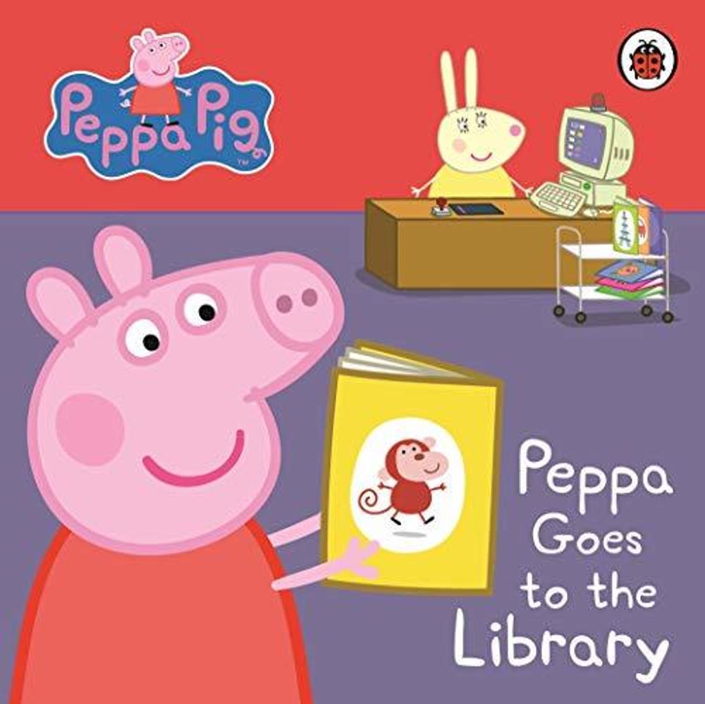 Peppa Pig: Peppa Goes to the Library  (board book)