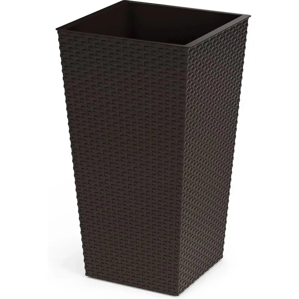 Кашпо напольное Ротанг 340х615мм (со вставкой)(мокко)