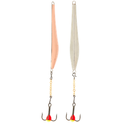 Блесна вертикальная зимняя LUCKY JOHN Double Blade (цепочка, тройник), 50 мм, CS