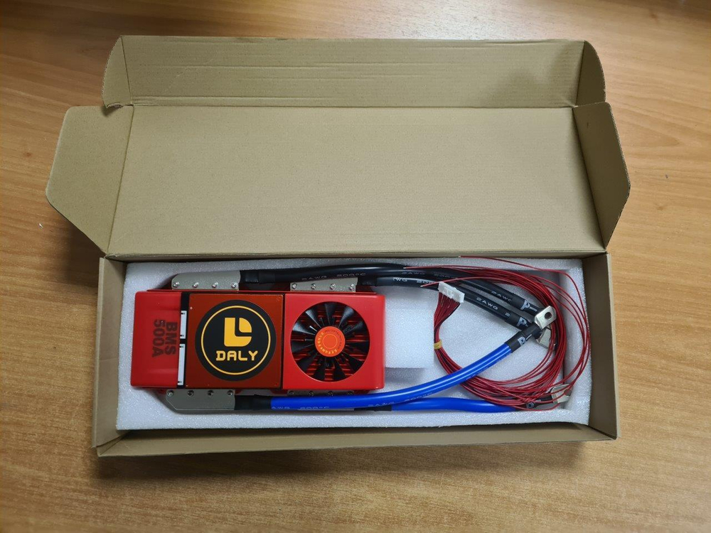 Плата контроля BMS LiFePO4 24S 72V 500A Fan