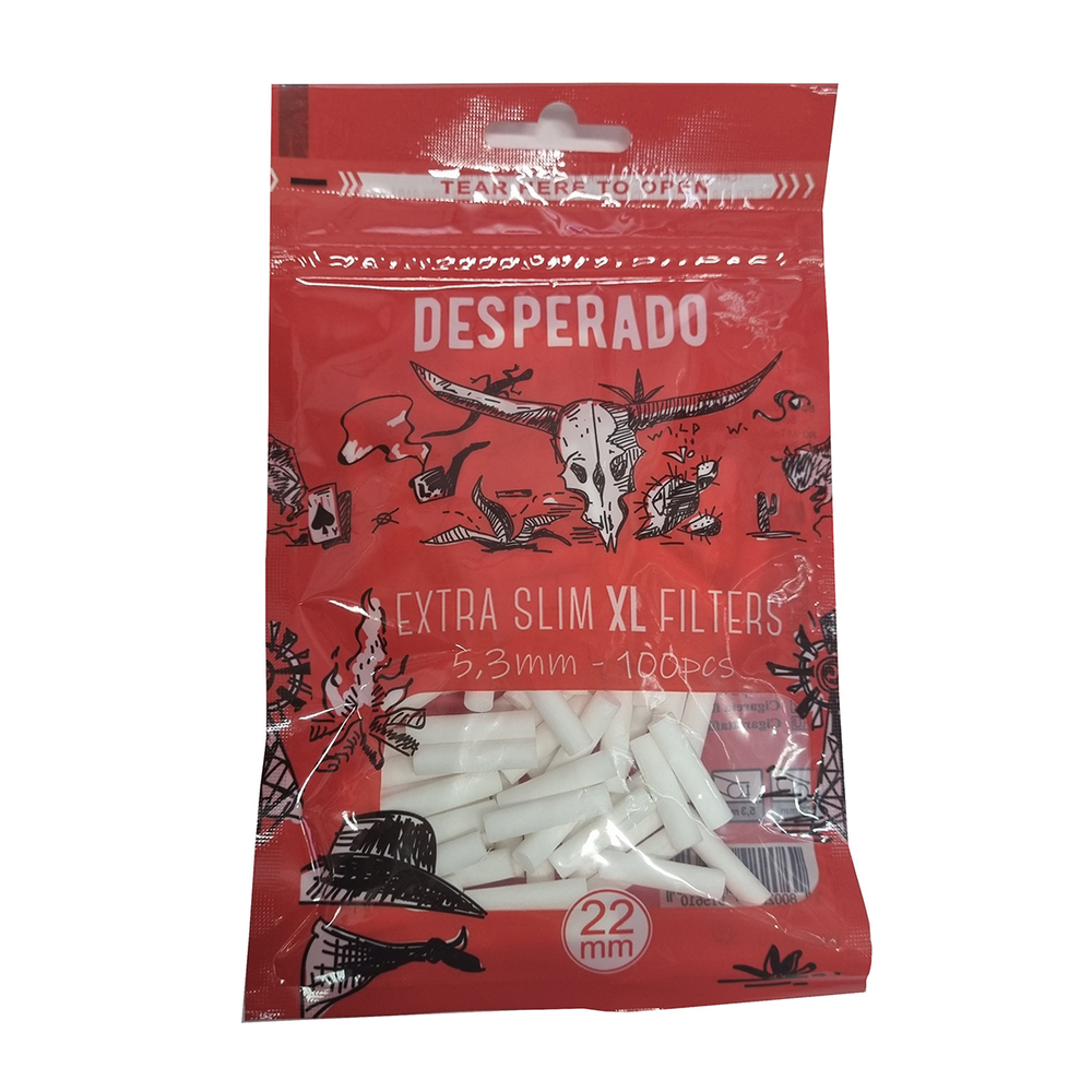 Фильтры для сигарет "Desperado" 5.3mm X-Long 22mm 100шт