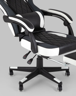 Кресло игровое TopChairs Virage черно-белое