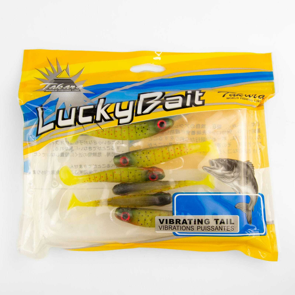 Твистер Takara LuckyBait 5107, 7.5см, 3.6гр (6шт/уп)