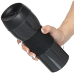 Термокружка нерж сталь, пластик, 0.42 л, Daniks, черный глянец, XG-8078-426C