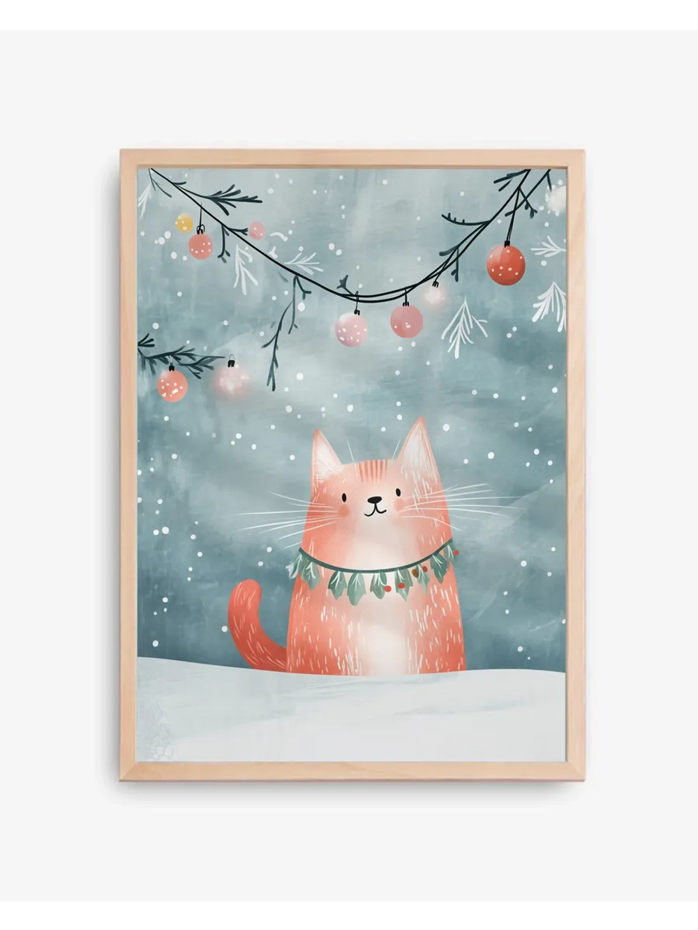 Новогодний декор 50х70 см постер интерьерный