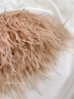 Перо цвета молочная карамель