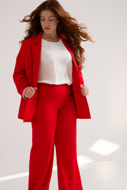 Жакет женский 3998зпа, красный #38К043998зпа