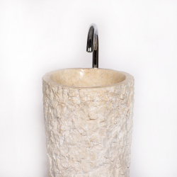 Раковина напольная из мрамора Erozy Cream MN-01702 (40*40*90 см)