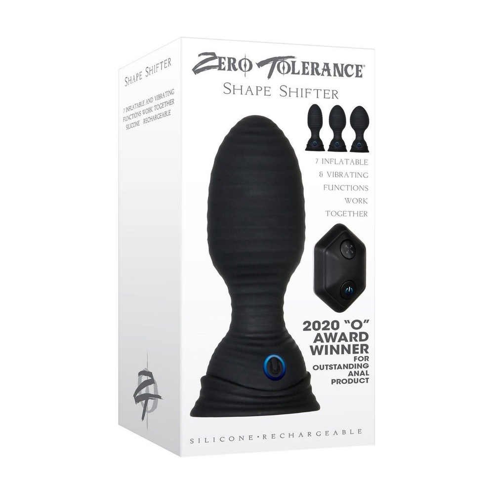 Черная анальная пробка с вибрацией и функцией расширения Shape Shifter - 11,7 см. (Цвет: черный)