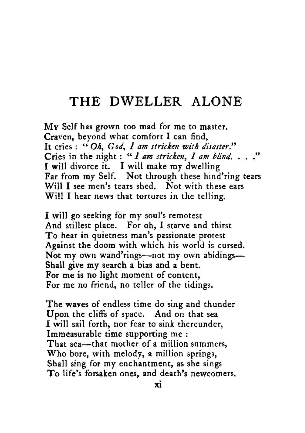 Living alone | Stella Benson