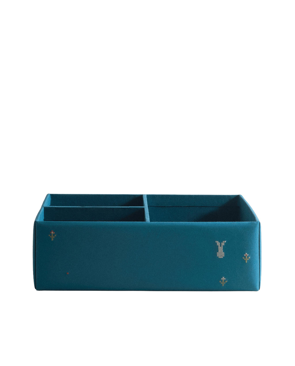 Zara Home Корзина из плетёной бумаги, цвет синий, 39 см