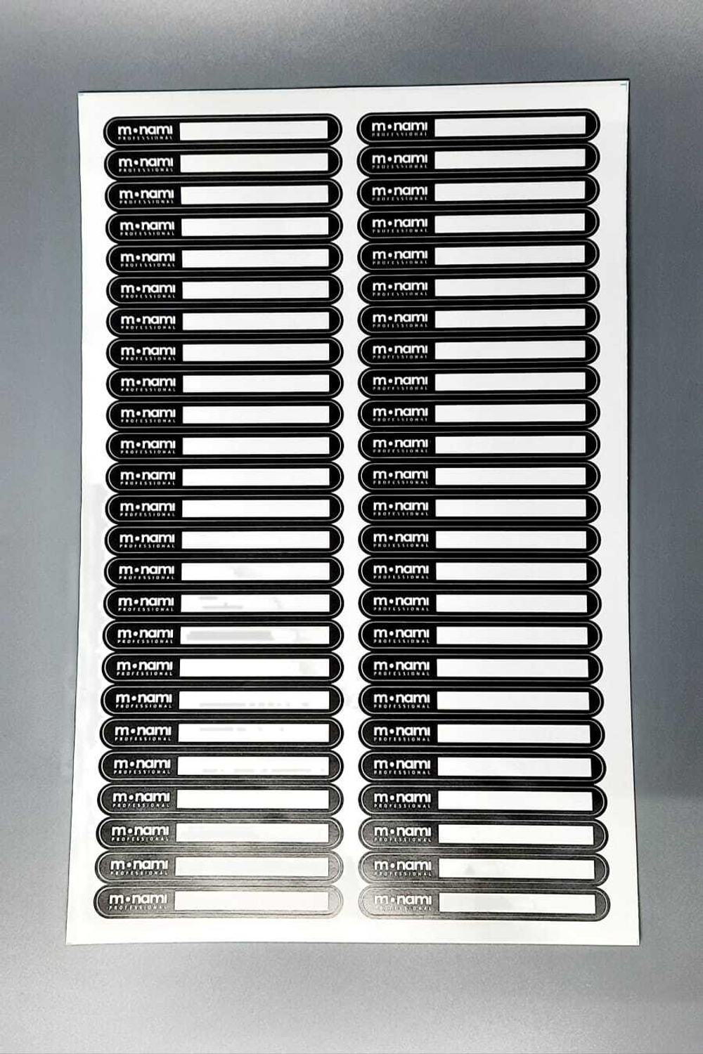 Monami Наклейки на типсы Черно-белые, 50шт