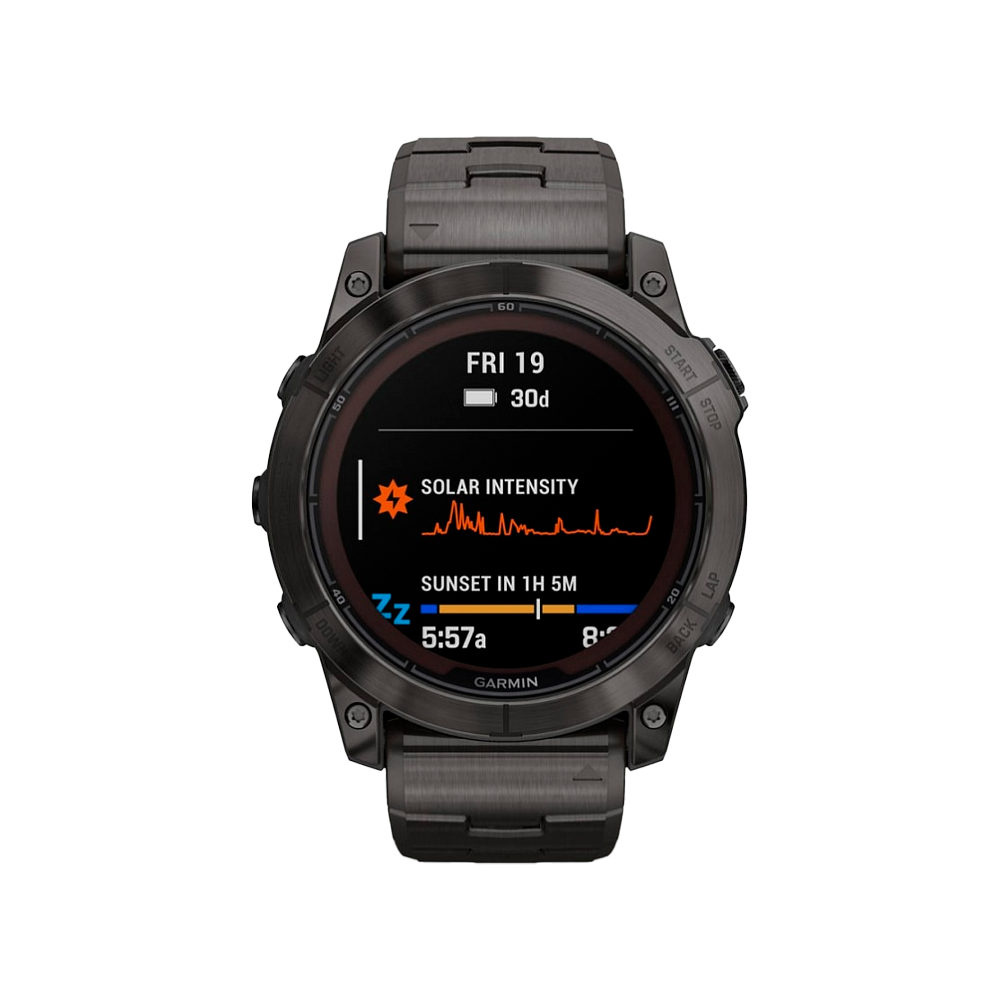 Умные часы Garmin Fenix 7X Pro, 51mm, Sapphire Solar Carbon Gray Titanium Band (010-02778-30)