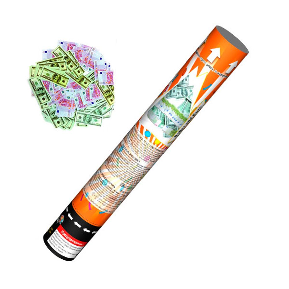 Пневмохлопушка DOLLARS 30см 1/100