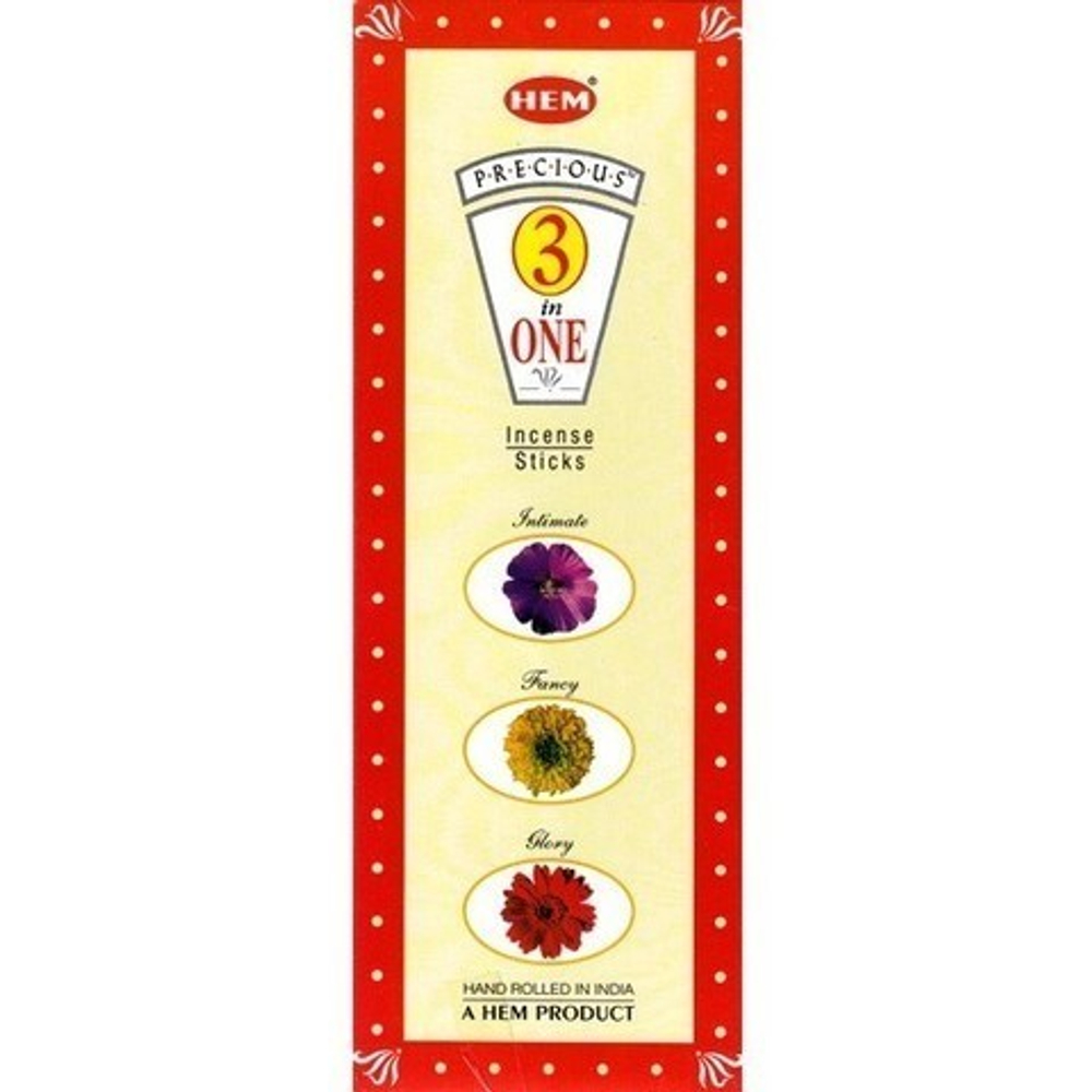 HEM 3в1 Precious Intimate Fancy Glory шестигранник Благовоние Драгоценные Цветы