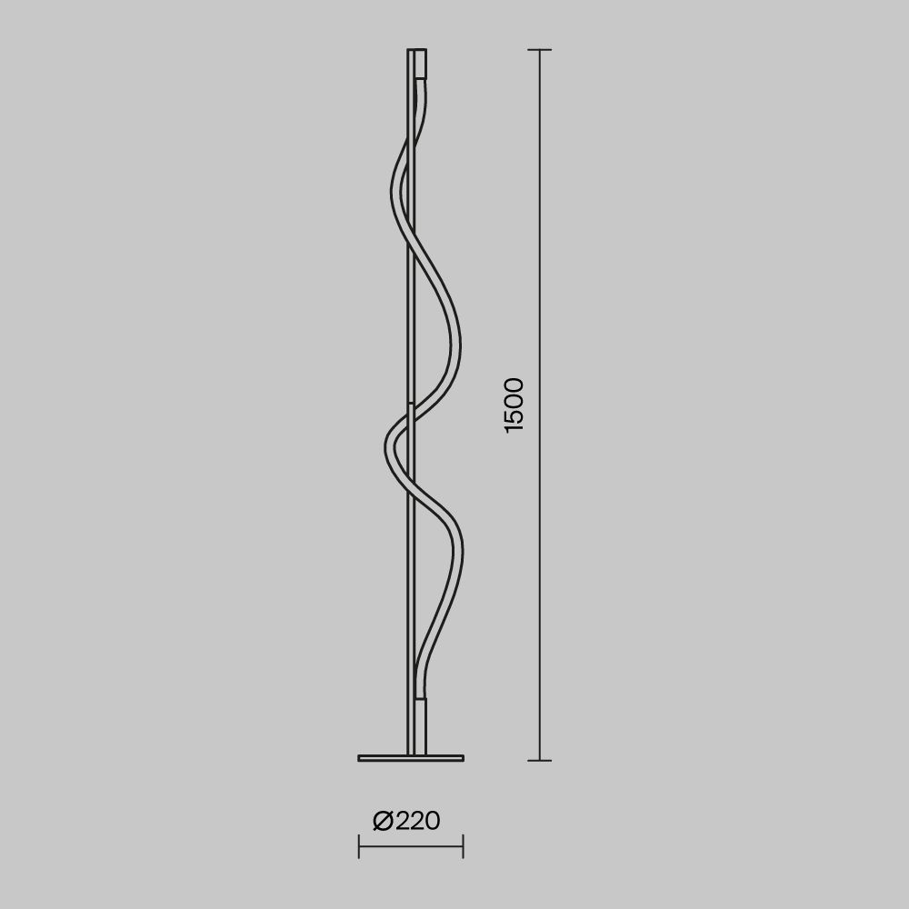 Напольный светильник (торшер) Maytoni MOD166FL-L15B3K