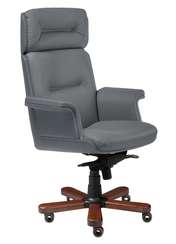Кресло для руководителя STEEL NOTABLE A серая кожа