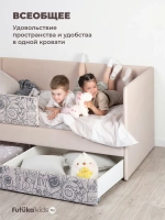 Кровать детская 160х80 с бортиком и ящиком Майло Арт