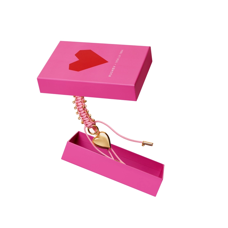 Брелок Любовники – Золото, Розовый