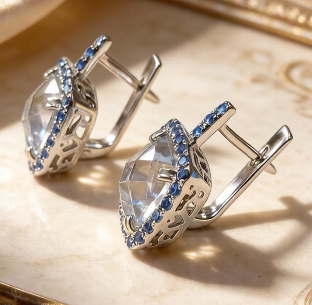 Ювелирные серьги из серебра 925 пробы