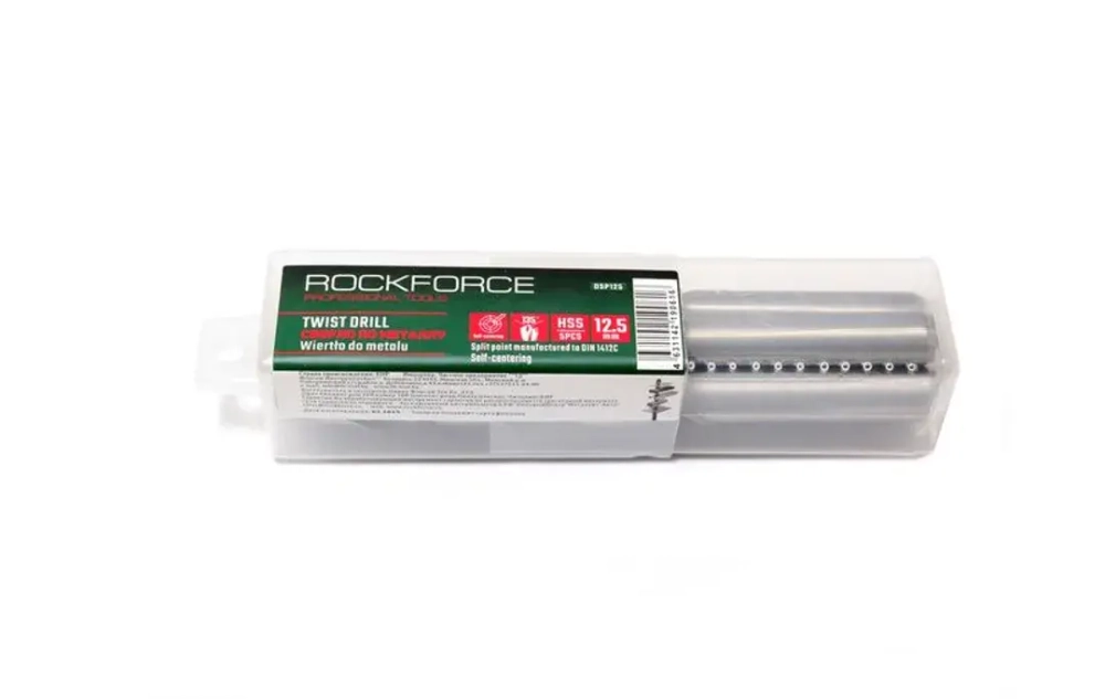 Сверло по металлу 11.5мм HSS(5шт), в пластиковом футляре RockForce##Rock FORCE RF-DSP115