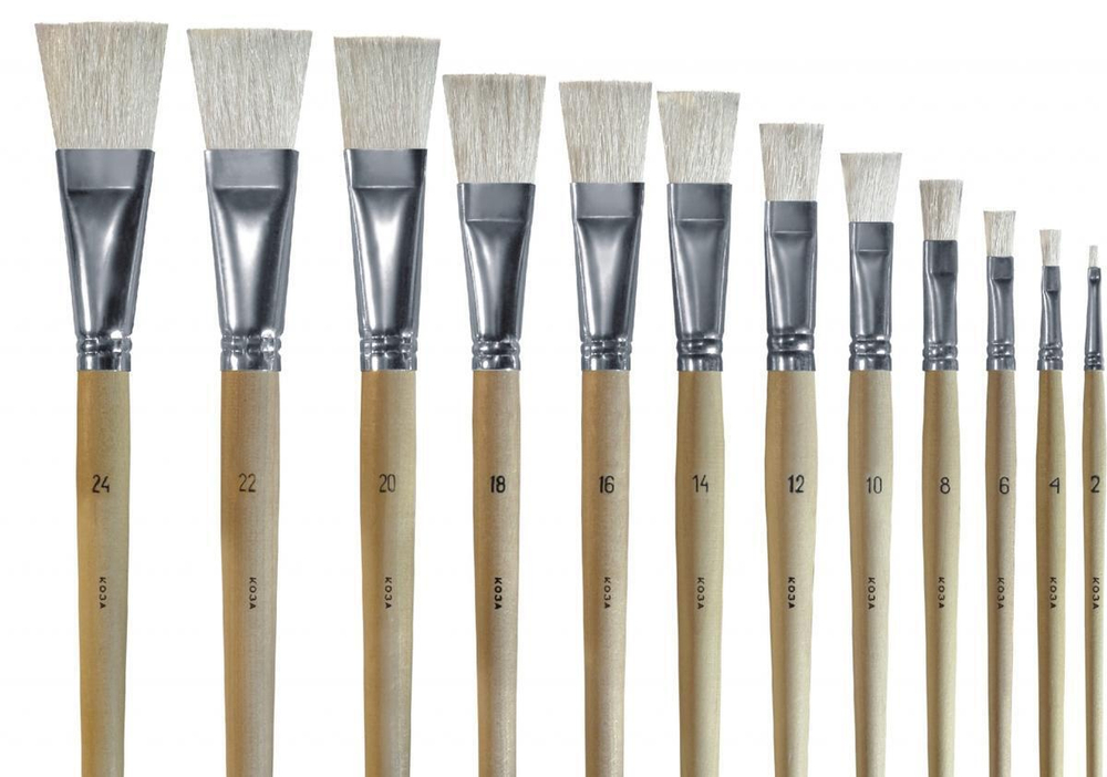 Кисть №4, коза, плоская "КОНФЕТТИ" (Альбатрос)