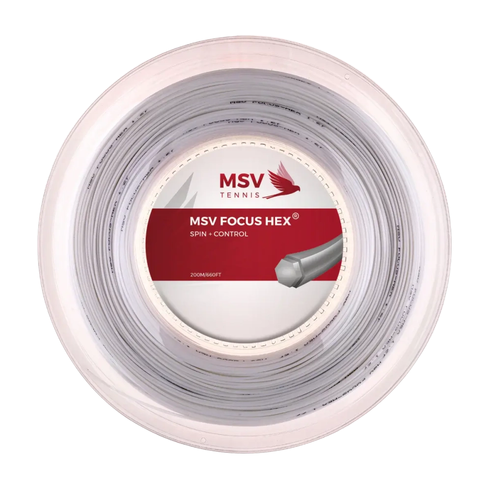 Теннисная струна MSV Focus HEX, 1.10, 200м (белый)