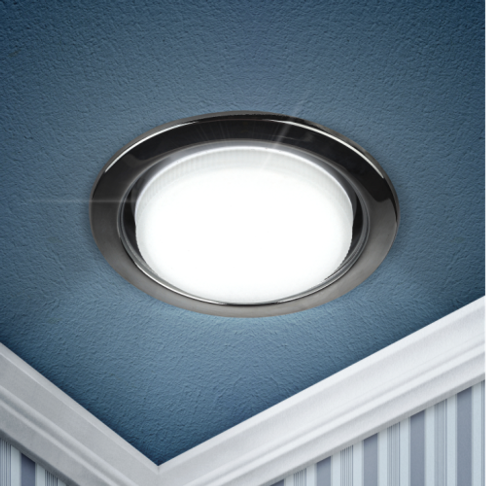 KL35 BK-10 /1 Светильник ЭРА под лампу Gx53,220V, 13W, черный металл (упаковка 10 шт) | Встраиваемые светильники Для ламп GX53