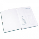 Ежедневник недатированный, А5, Yalong, 7БЦ, ПВХ, ляссе, металлический элемент, клетка, 110л., "Коричневый"