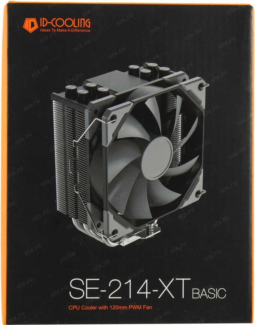 Охладитель ID-Cooling &lt;ID-CPU-SE-214-XT-BASIC&gt; (4пин, 115X/1200/1700/AM4/AM5, 15.2-35.2дБ, 700-1800об/мин, Al+тепл.трубки)