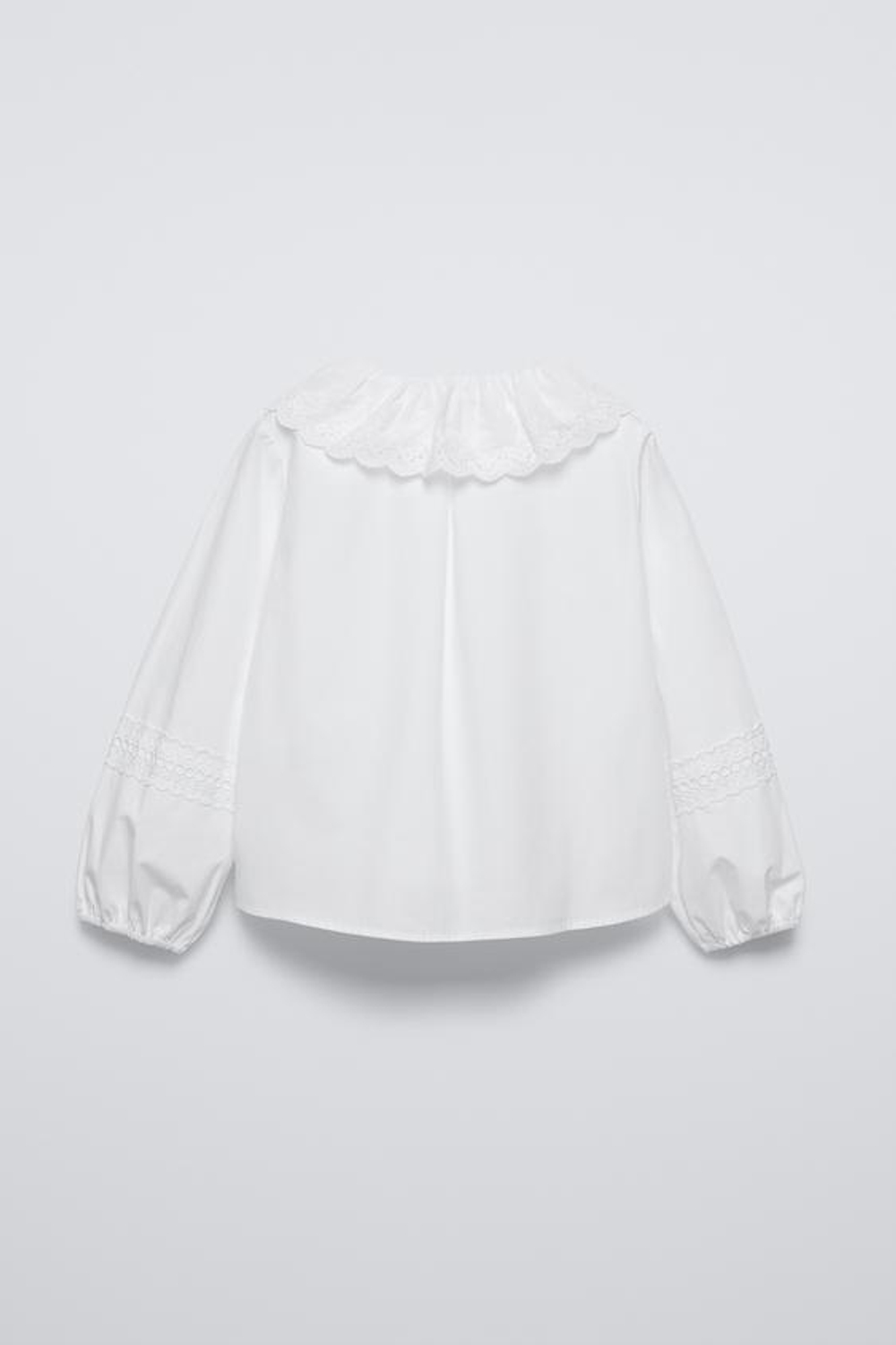 ZARA РУБАШКА С ВЫШИВКОЙ, БЕЛЫЙ