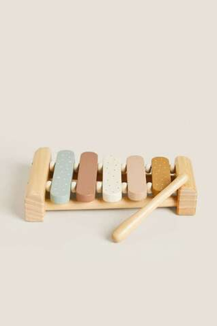 ZARA HOME МУЗЫКАЛЬНАЯ ИГРУШКА КСИЛОФОН ДЛЯ ДЕТЕЙ, БЕЖЕВЫЙ