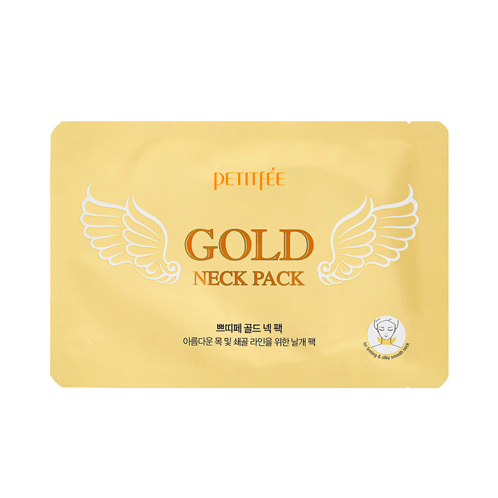Патчи для шеи Petitfee and Koelf Gold 24K Neck Pack гидрогелевые с золотом 10 г