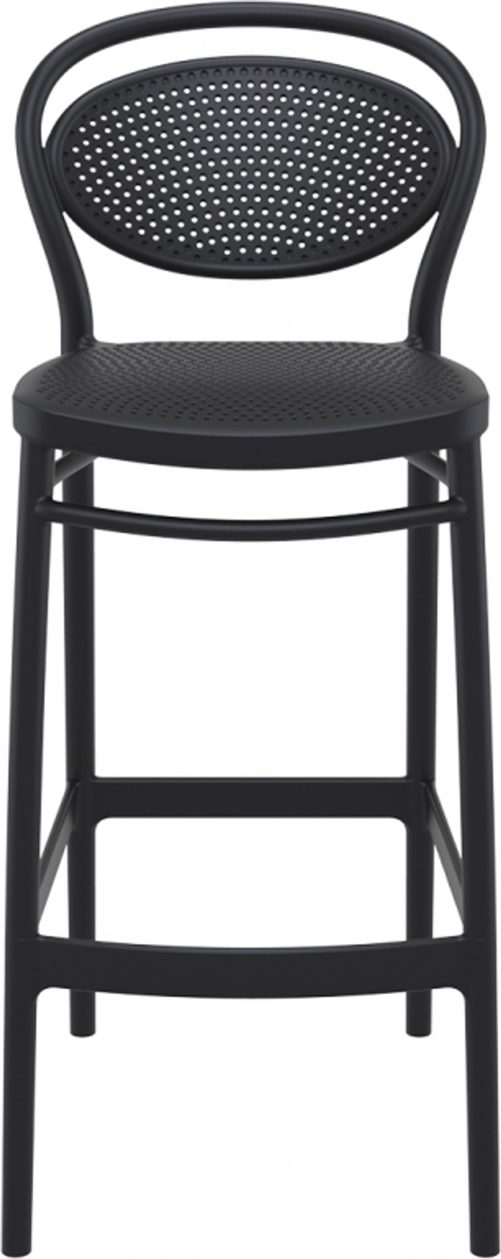 Стул пластиковый барный, Siesta Contract Marcel Bar 75, черный