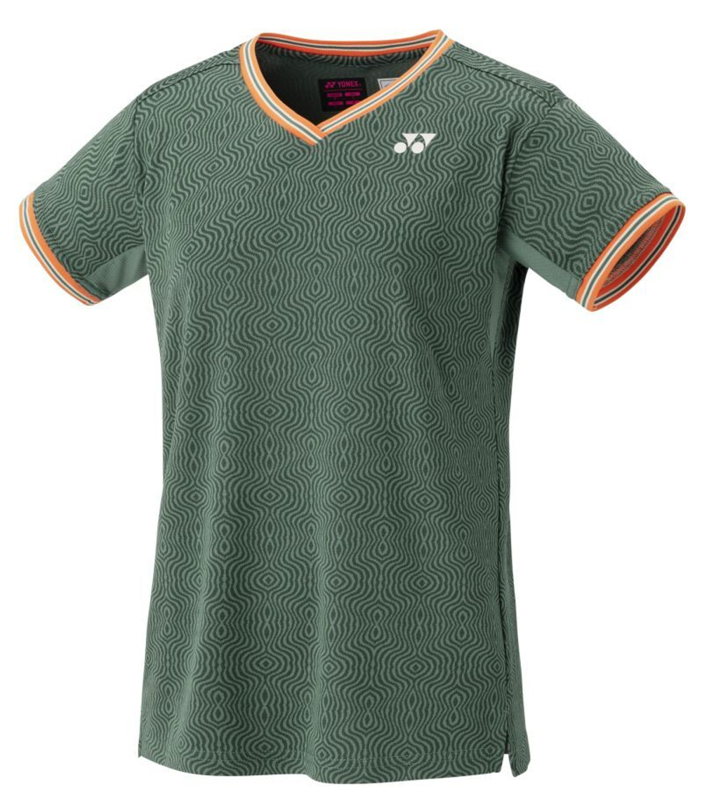 Женская теннисная футболка Yonex RG Crew Neck - olive