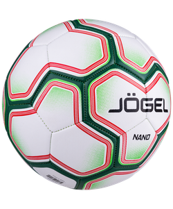 Мяч футбольный Nano №5, белый/зеленый
