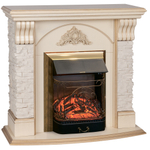 Каминокомплект Real Flame Athena WT с очагом Majestic Lux Brass