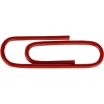 Скрепки канцелярские 28 мм Комус металлические с полимерным покрытием (100 штук в упаковке)