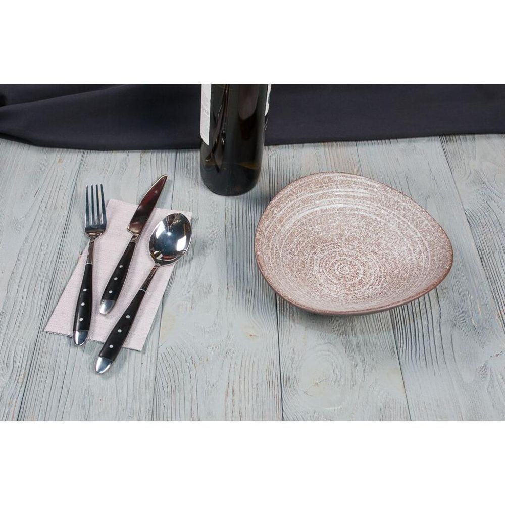 Салатник 800 мл 21*19,5 см h6,8 см Brown Untouched Taiga P.L. Proff Cuisine [3]